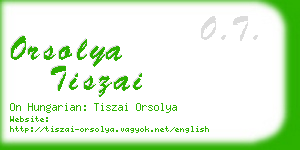 orsolya tiszai business card